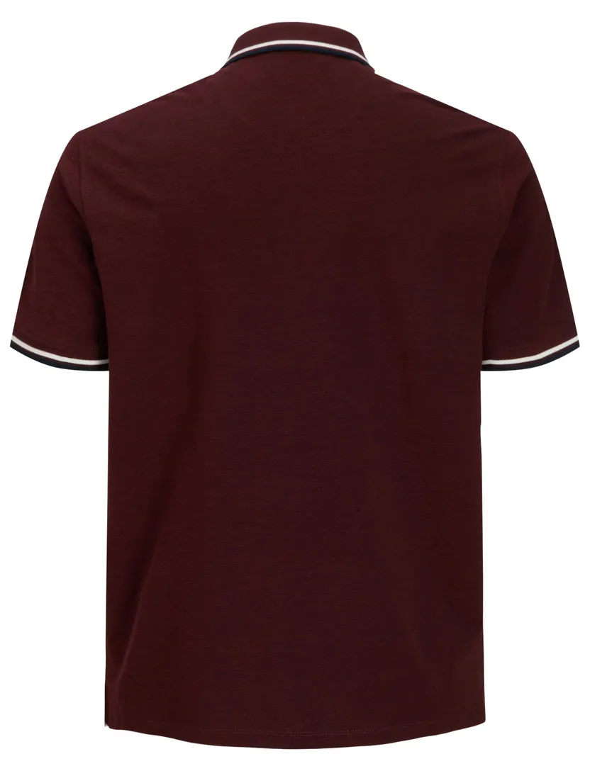 Poloshirt Jack & Jones Plus Size bordeaux