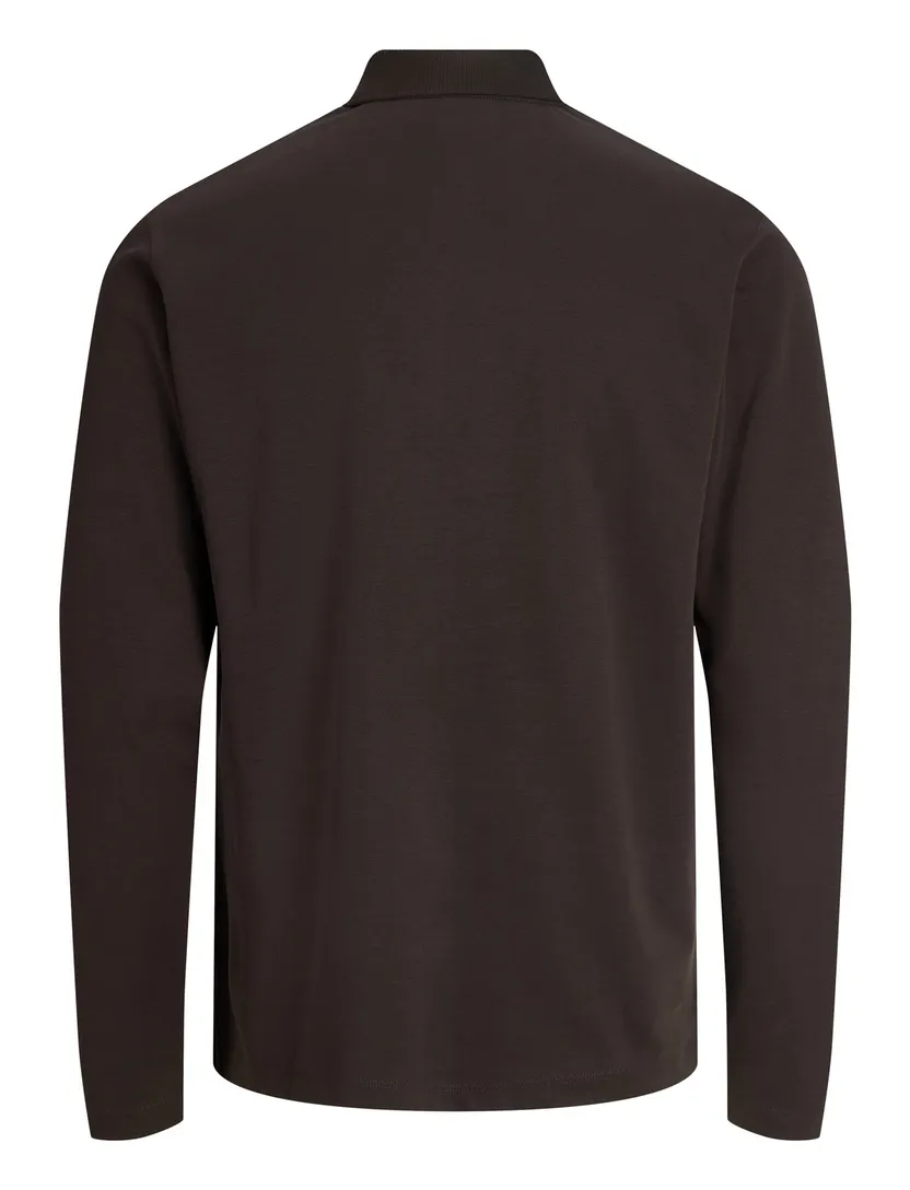 Trui Jack & Jones Regular Fit bruin half zip