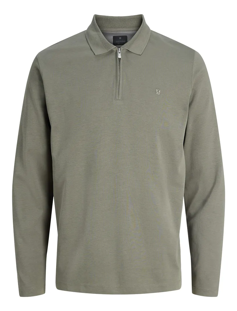 Trui Jack & Jones Regular Fit olijfgroen half zip