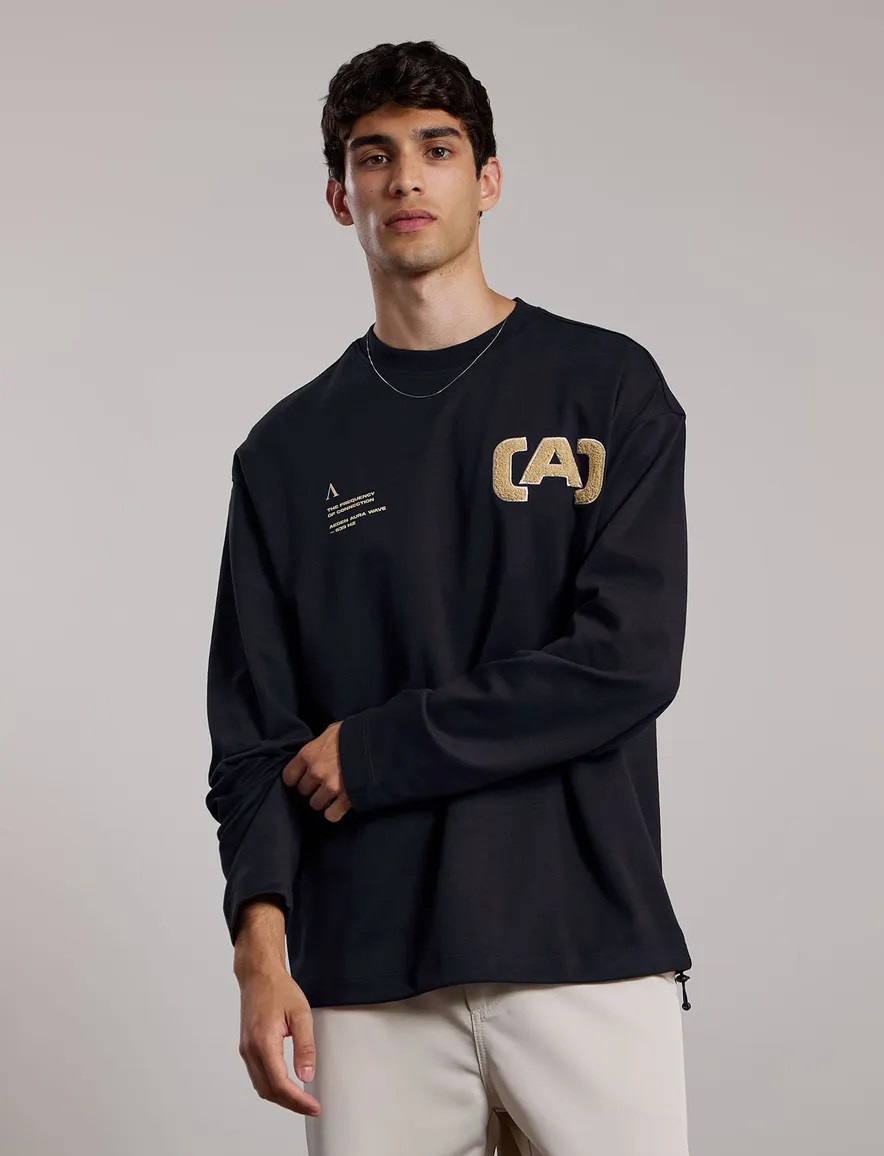 T-shirt Aeden zwart
