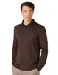 Poloshirt Desoto Regular Fit bruin lange mouw