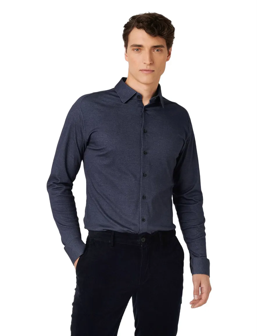 Desoto overhemd donkerblauw slim fit
