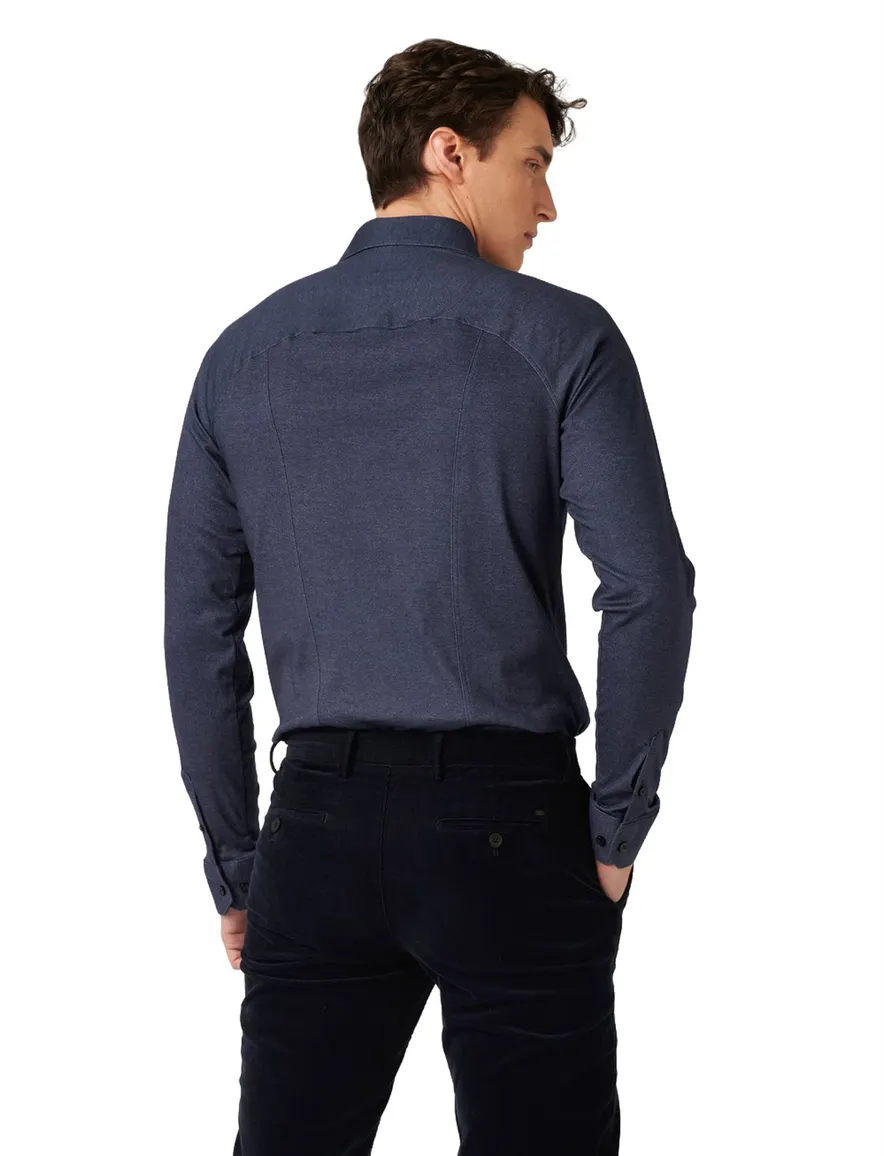 Desoto overhemd donkerblauw slim fit