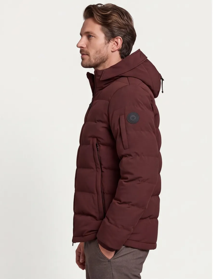 Airforce parka jas bordeaux gevoerd