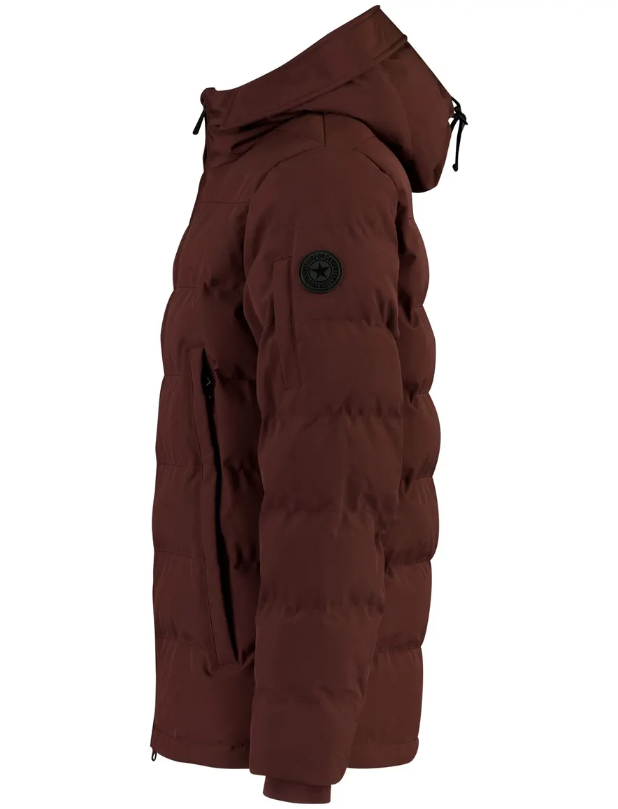 Airforce parka jas bordeaux gevoerd