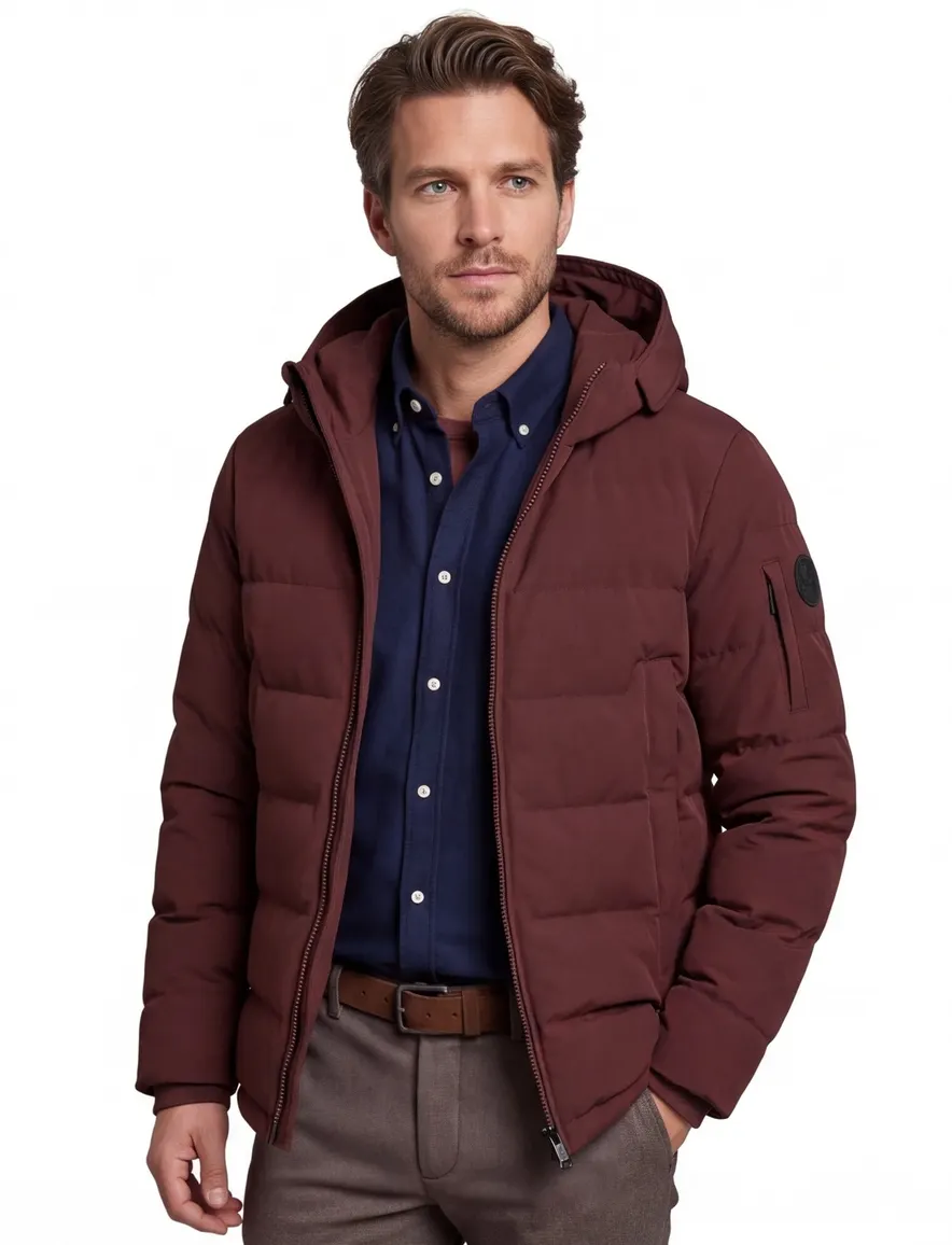 Airforce parka jas bordeaux gevoerd