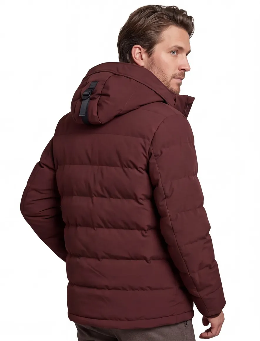 Airforce parka jas bordeaux gevoerd