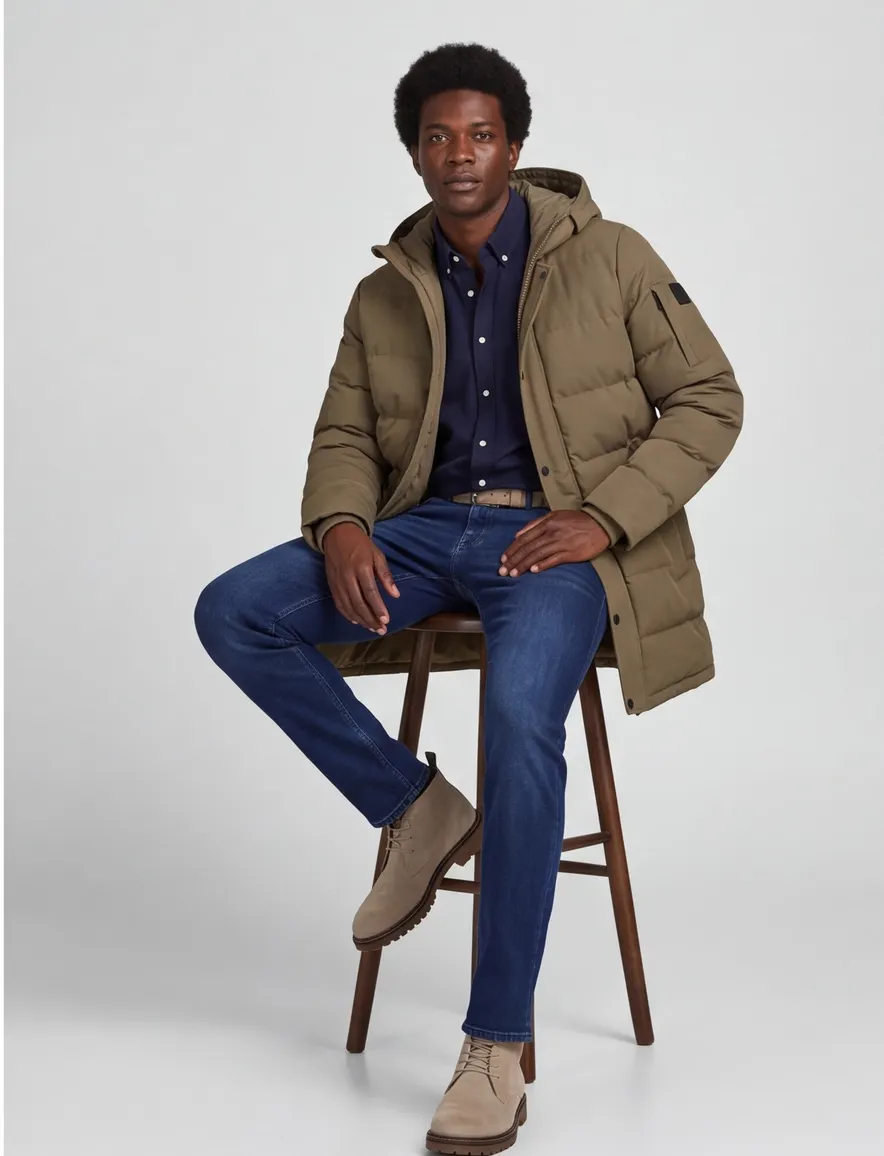 Airforce parka jas khaki gevoerd