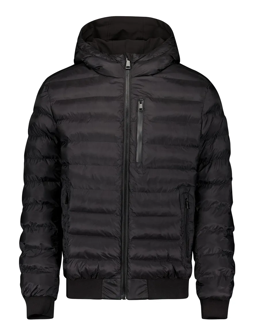 Airforce gewatteerde softshell jas zwart waterafstotend