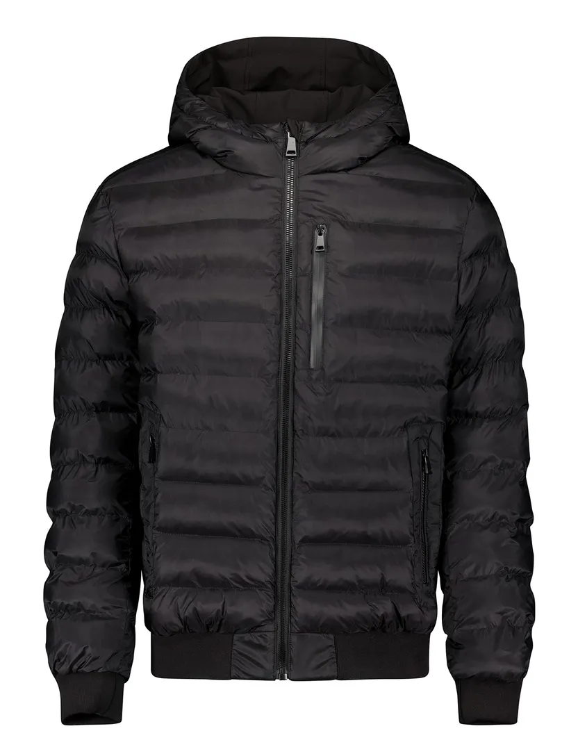Gewatteerde jas Airforce zwart reversible