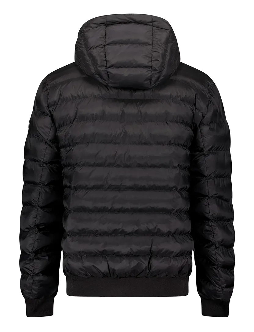 Gewatteerde jas Airforce zwart reversible
