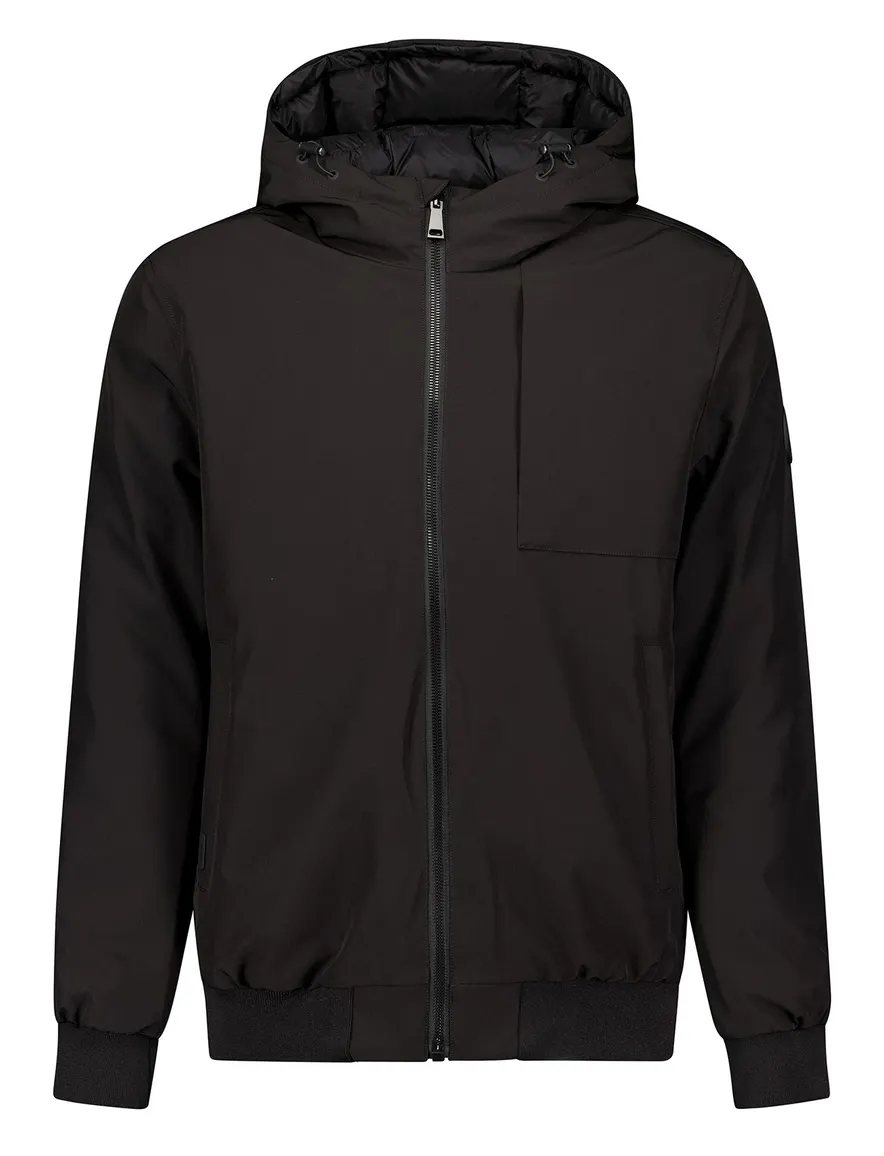 Airforce gewatteerde softshell jas zwart waterafstotend