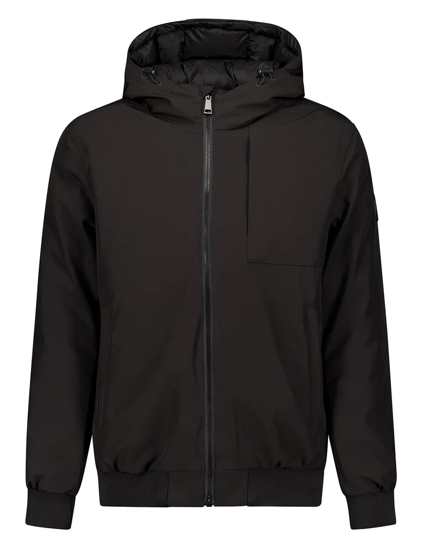 Gewatteerde jas Airforce zwart reversible