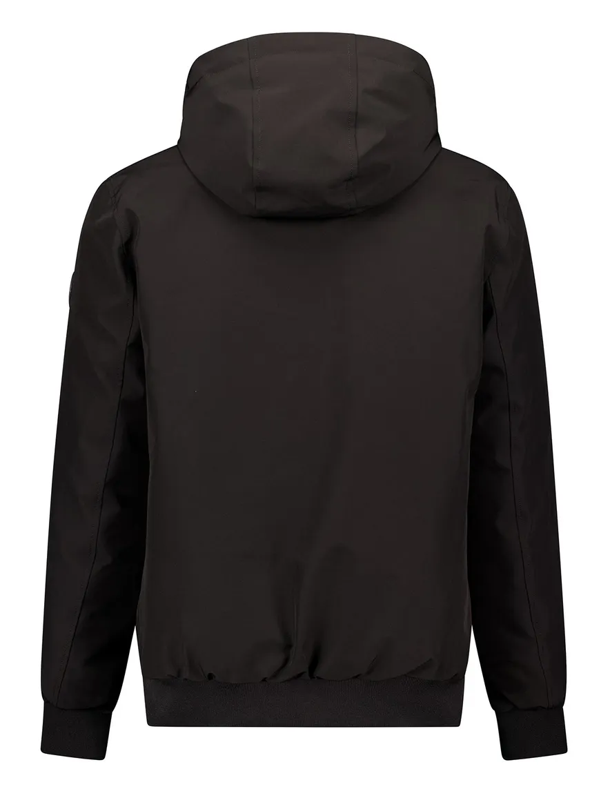 Airforce gewatteerde softshell jas zwart waterafstotend