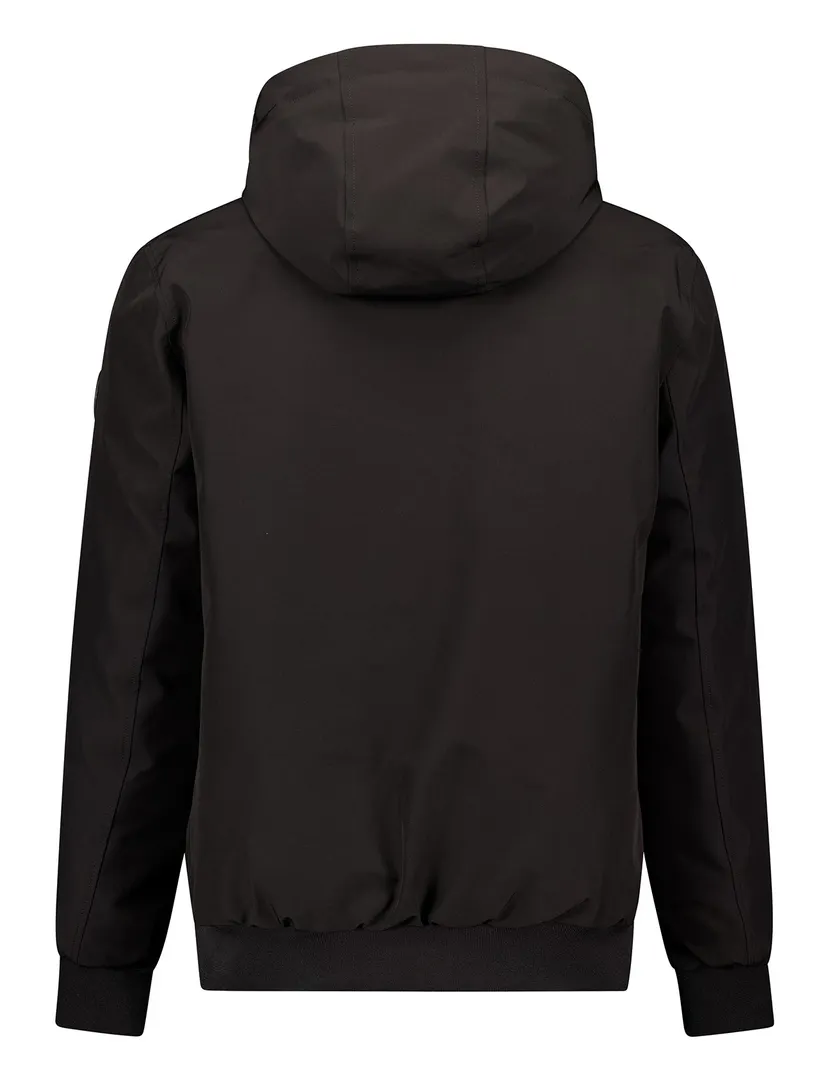 Gewatteerde jas Airforce zwart reversible