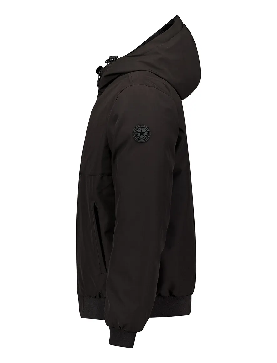 Airforce gewatteerde softshell jas zwart waterafstotend