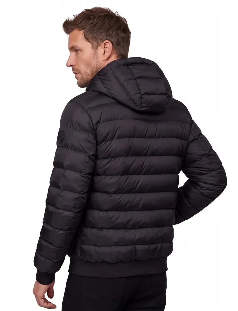 Gewatteerde jas Airforce zwart reversible