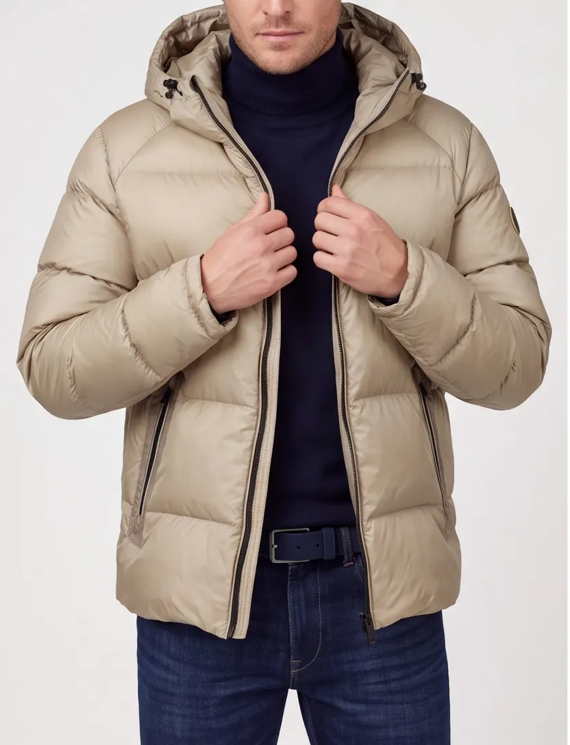 Pufferjack Airforce beige waterafstotend