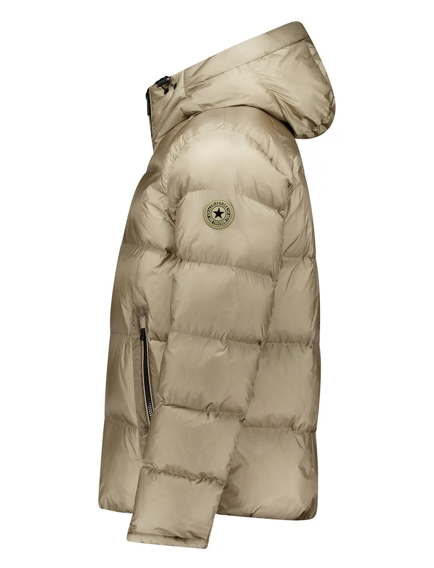Airforce pufferjasbeige waterafstotend