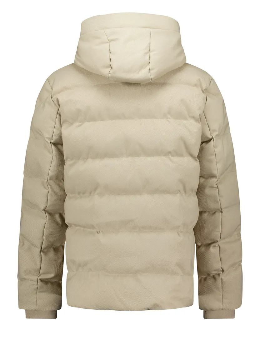 Beige Airforce Pufferjack met Capuchon