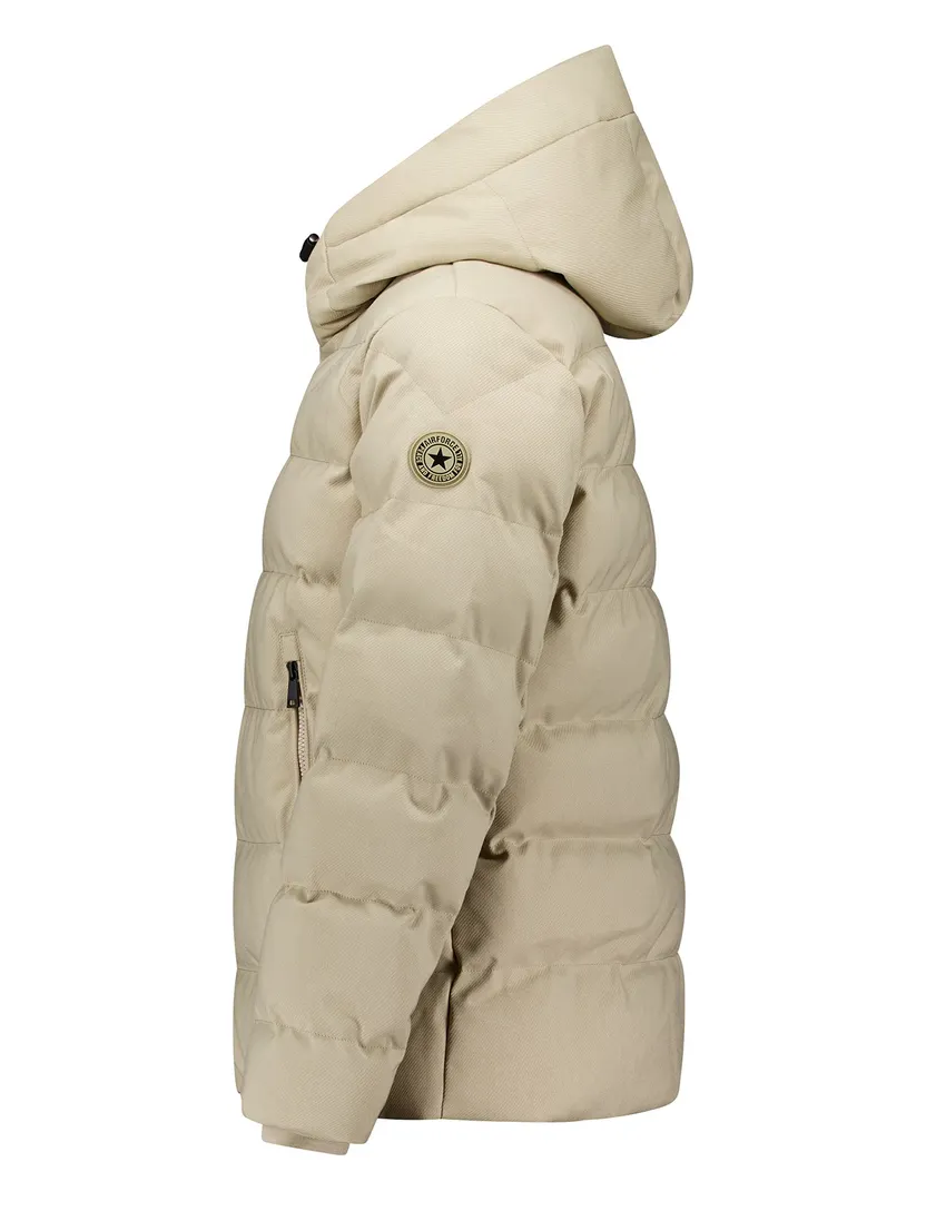 Beige Airforce Pufferjack met Capuchon