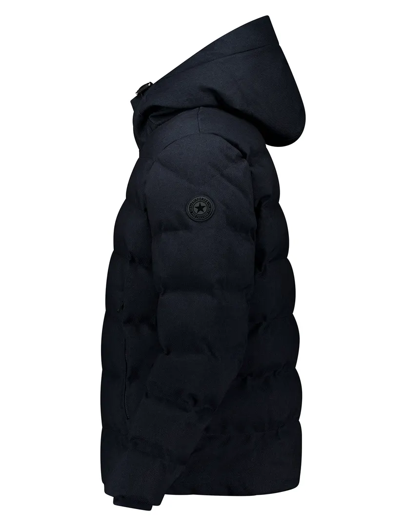Airforce pufferjassen donkerblauw gevoerd