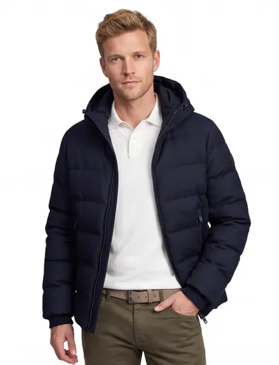 Airforce Airforce pufferjassen donkerblauw gevoerd