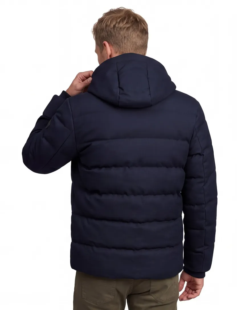 Airforce pufferjassen donkerblauw gevoerd