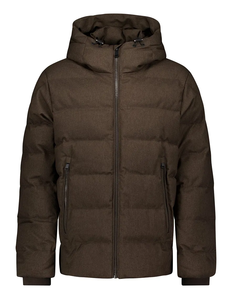 Airforce pufferjas bruin gemeleerd gevoerd