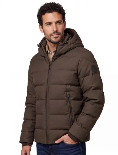 Airforce Airforce pufferjas bruin gemeleerd gevoerd