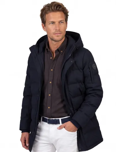 Airforce Gewatteerde jas Airforce donkerblauw polyester