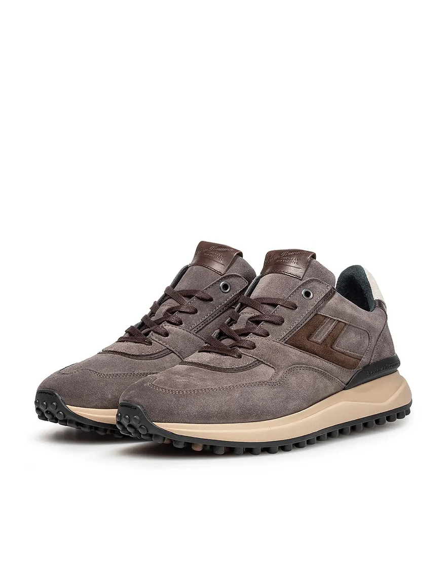 Grijze sneaker Floris van Bommel Noppi suede geprint