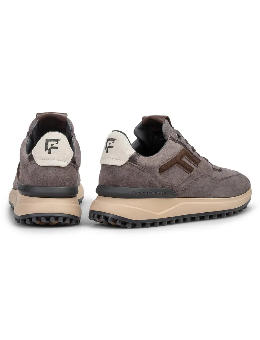 Grijze sneaker Floris van Bommel Noppi suede geprint