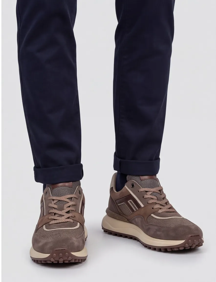 Schoenen Floris van Bommel bruin SFM-10139-34-05-Taupe