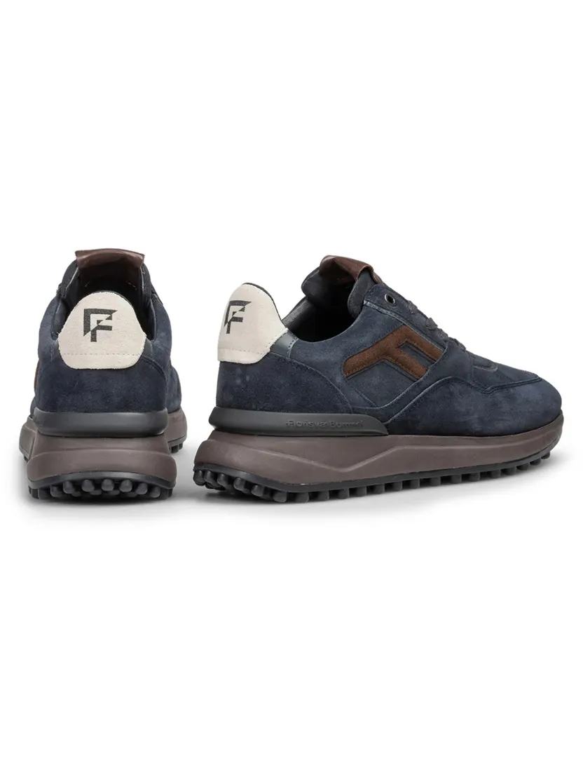 Floris van Bommel Noppi donkerblauw suede sneakers