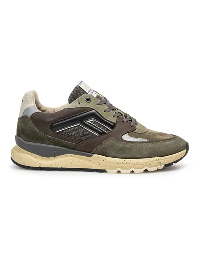 Floris van Bommel Sneakers Floris van Bommel groen suede geprint