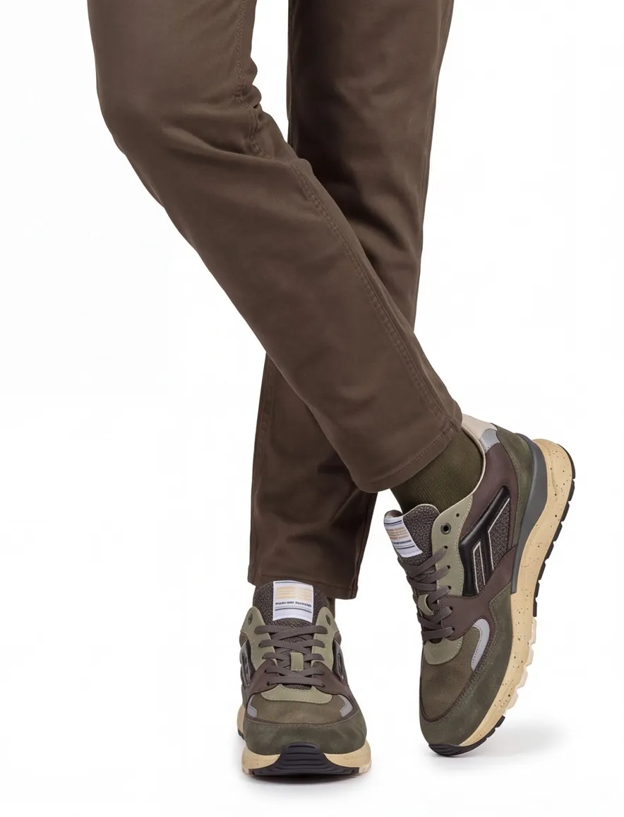 Schoenen Floris van Bommel groen SFM-10154-51-03-DarkGreen