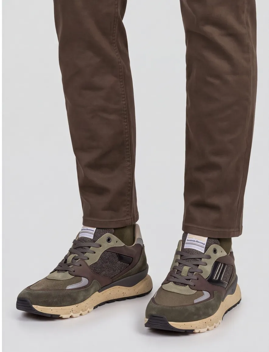 Schoenen Floris van Bommel groen SFM-10154-51-03-DarkGreen