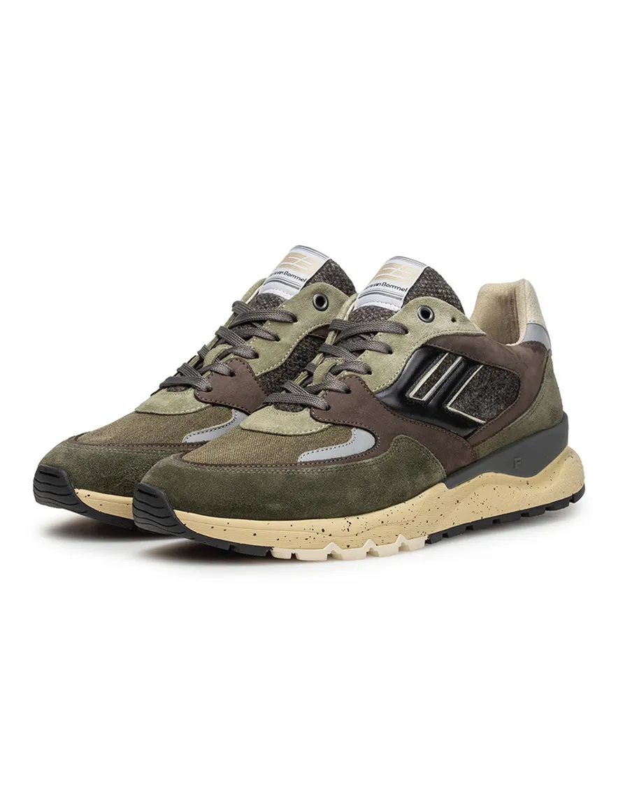 Schoenen Floris van Bommel groen SFM-10154-51-03-DarkGreen