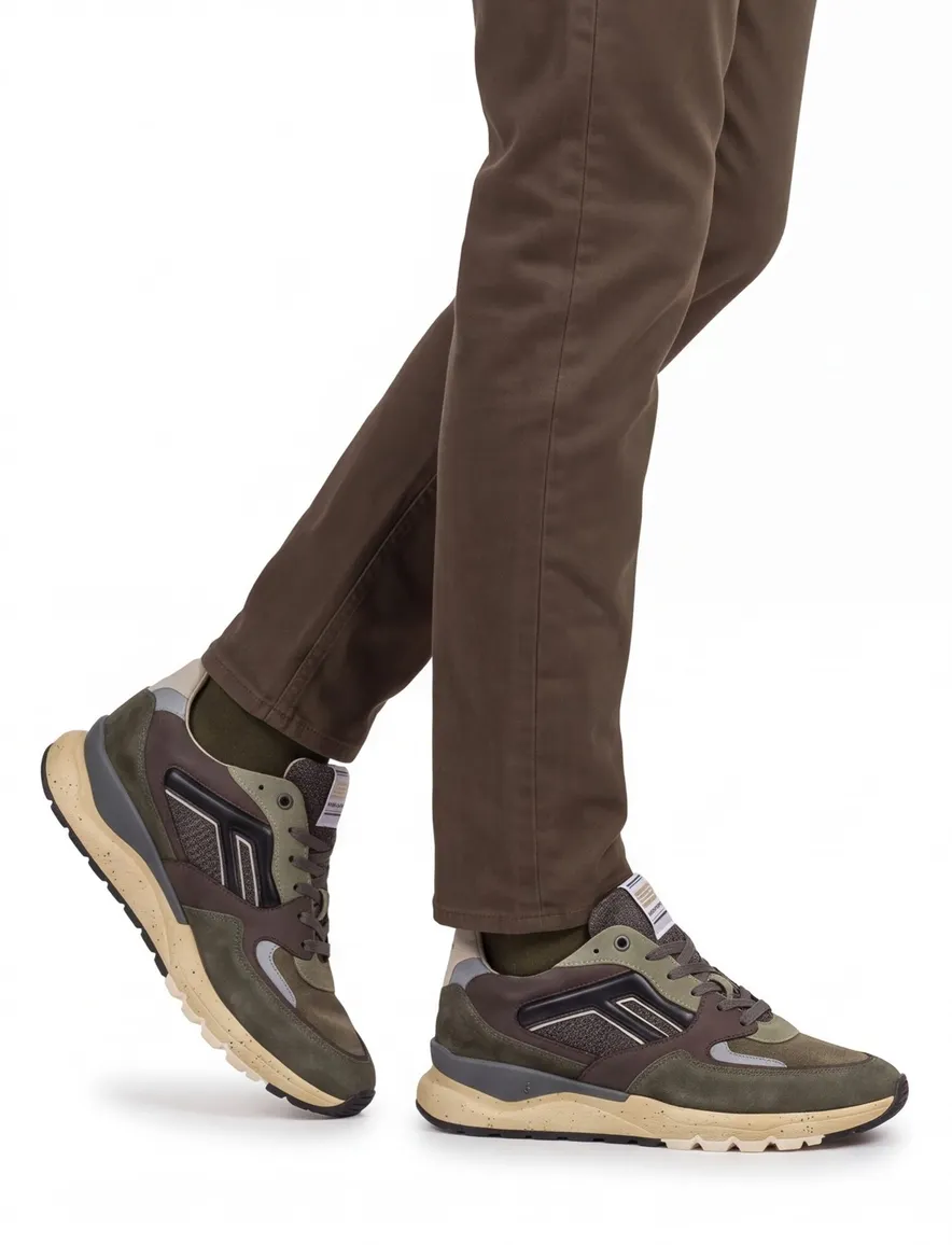 Schoenen Floris van Bommel groen SFM-10154-51-03-DarkGreen