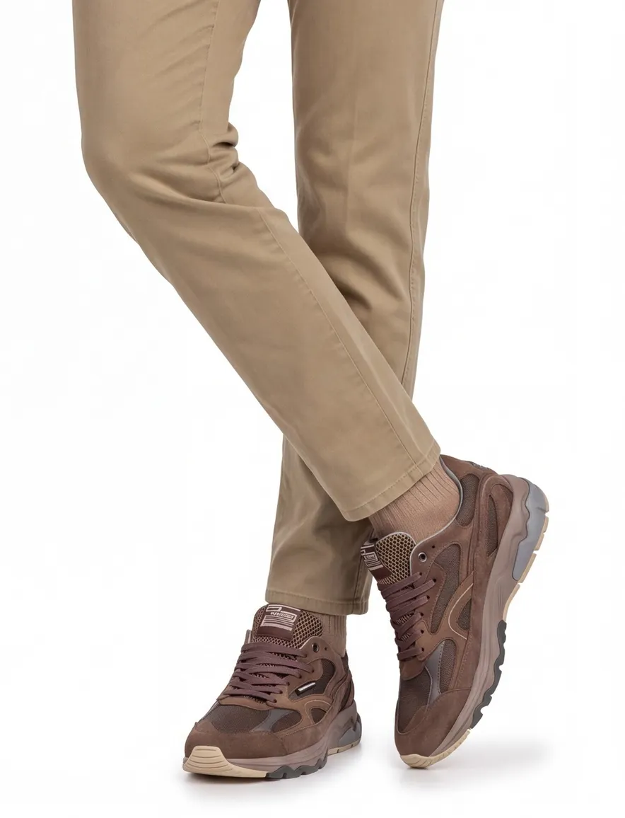 Schoenen Floris van Bommel bruin SFM-10258-34-02-Taupe