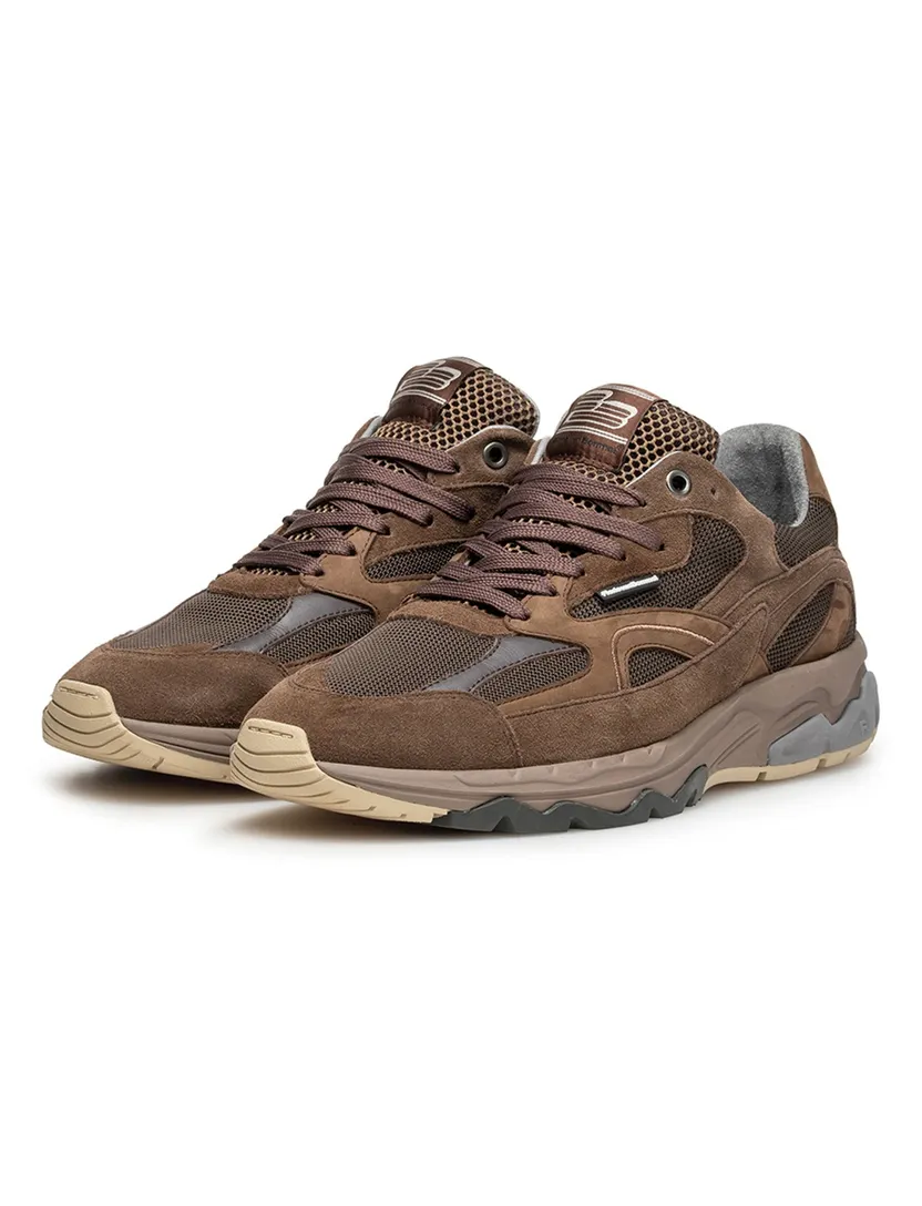 Sneakers Floris van Bommel bruin leer