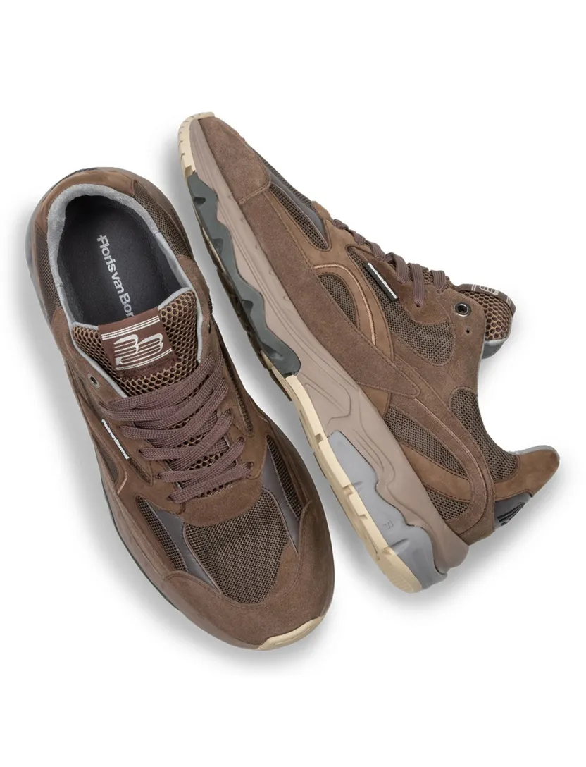 Sneakers Floris van Bommel bruin leer