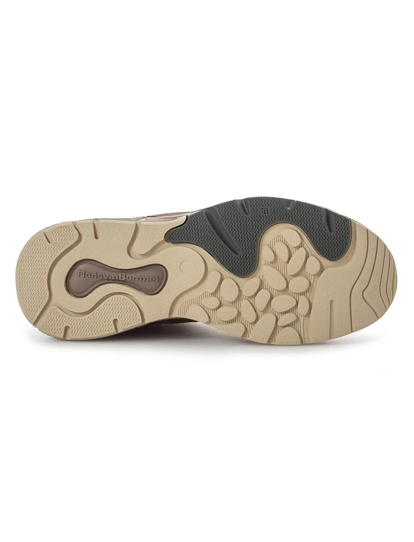 Sneakers Floris van Bommel bruin leer