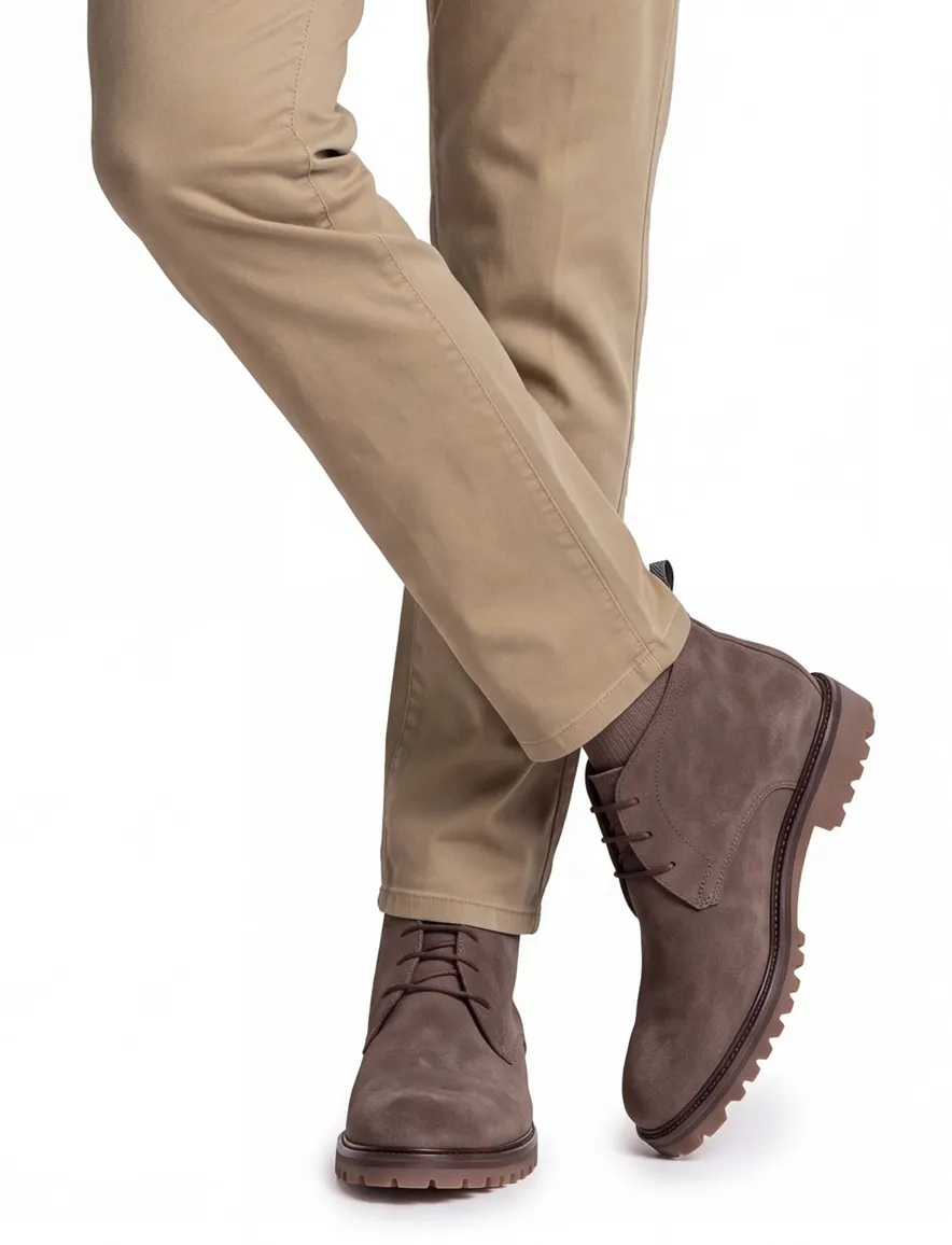 Floris van Bommel boots suede bruin