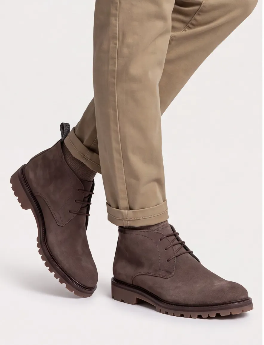 Floris van Bommel boots suede bruin