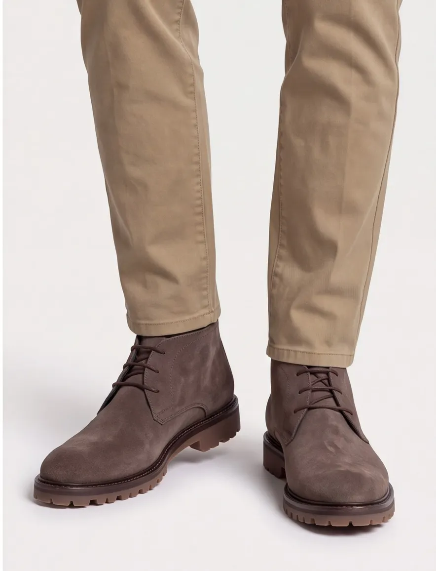 Floris van Bommel boots suede bruin