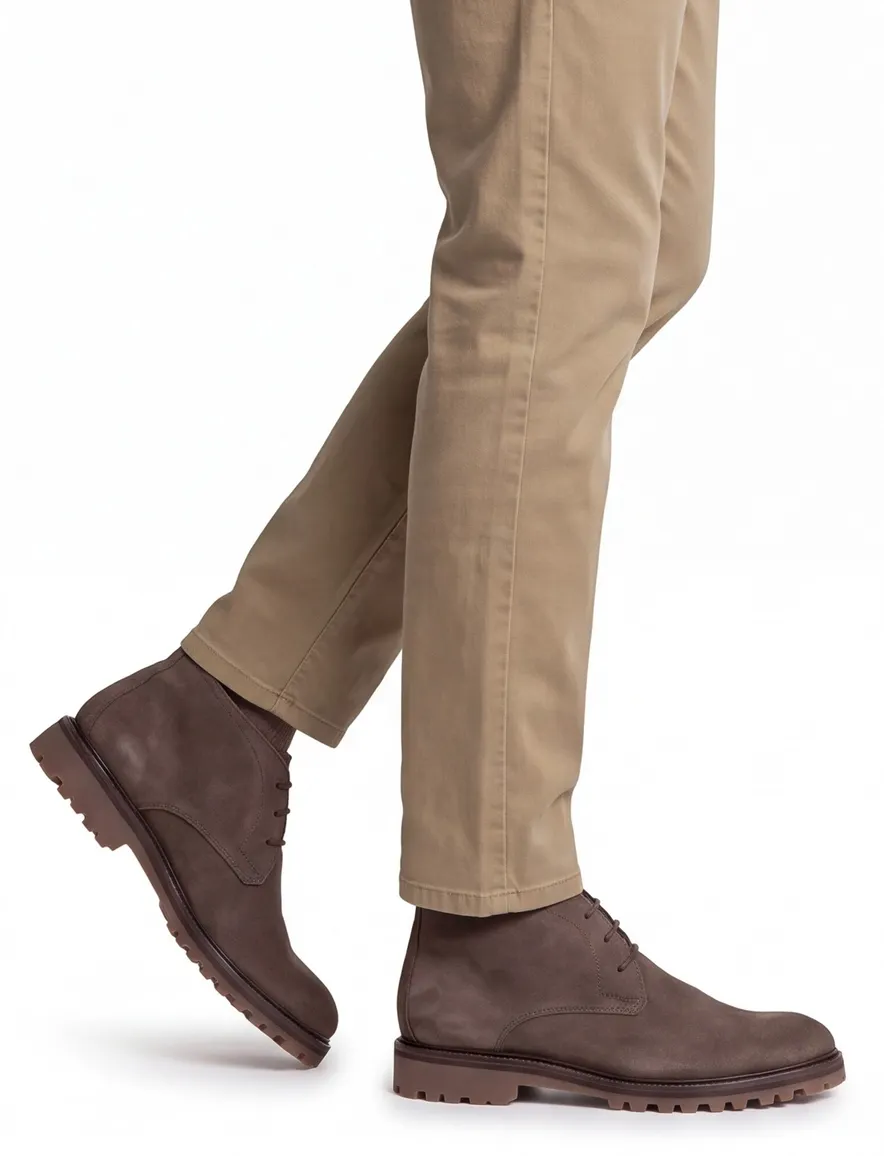 Floris van Bommel boots suede bruin