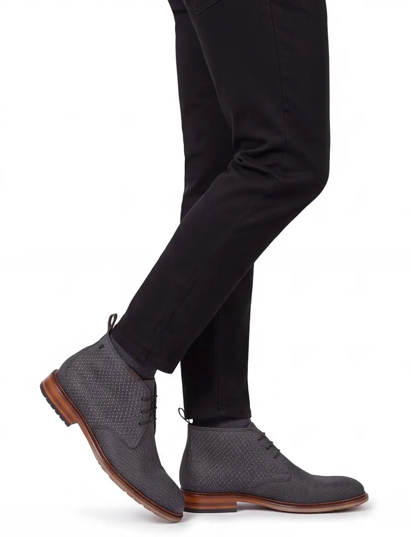 Floris van Bommel boots grijs suede winter