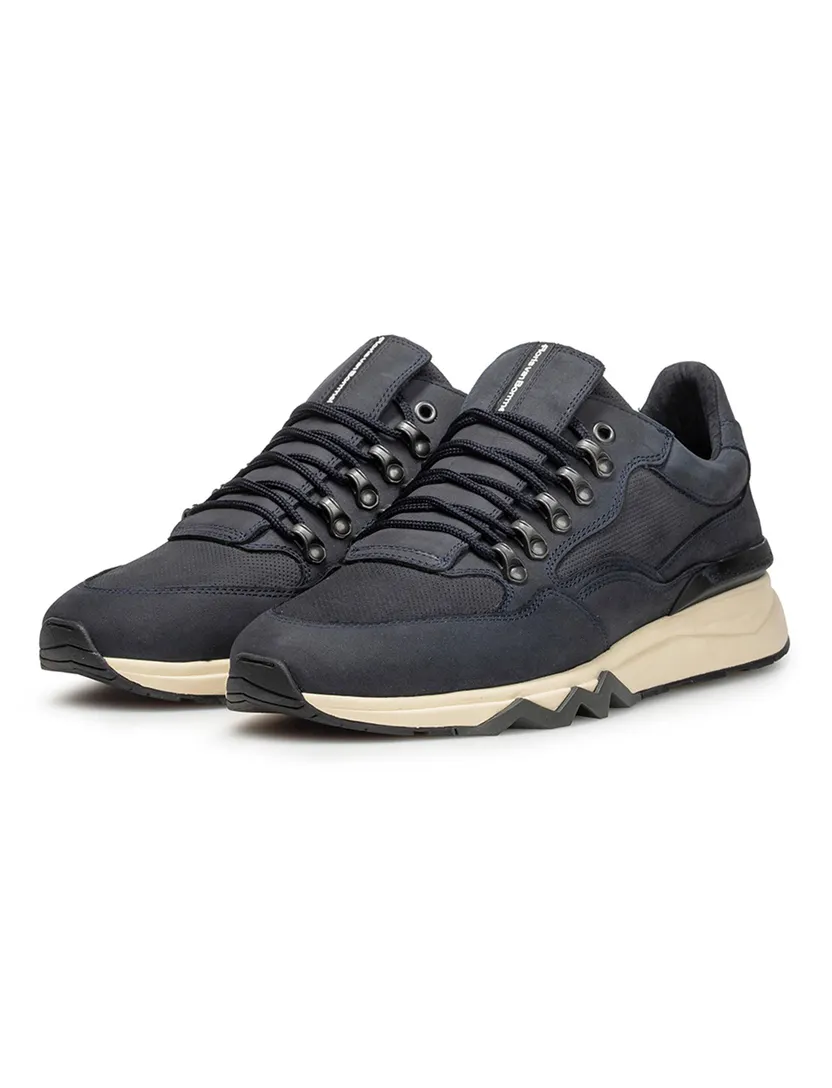 Sneakers Floris van Bommel donkerblauw leer
